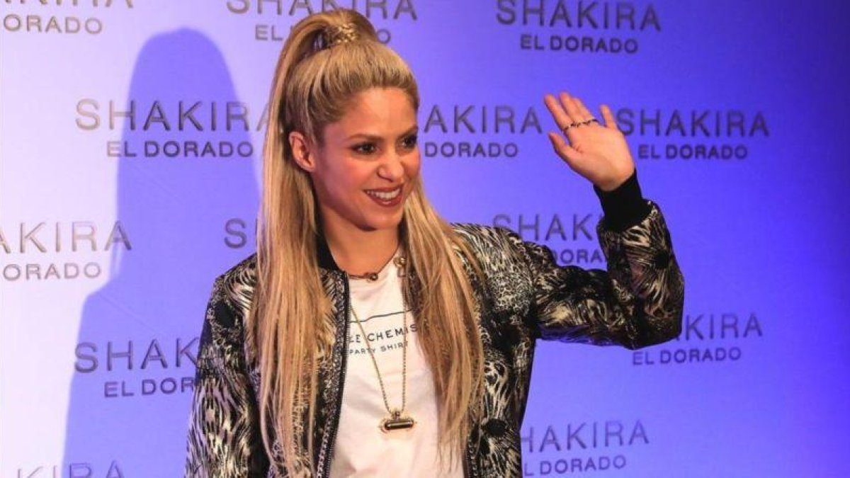 Shakira, en la presentación de su nuevo disco en el Convent dels Angels, el pasado mes de junio.-FERRAN NADEU
