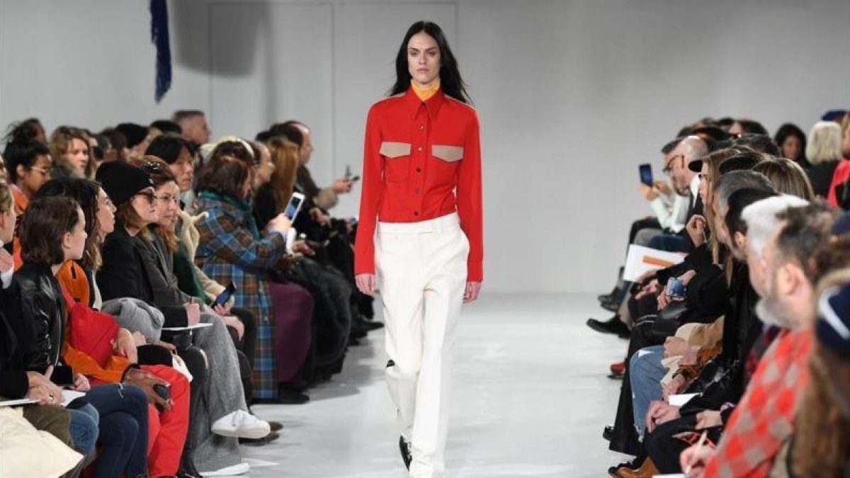 Una imagen del desfile de Calvin Klein en la Semana de la Moda de Nueva York.-ANGELA WEISS / AFP