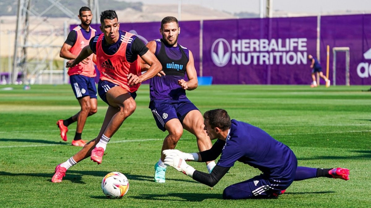 Imagen de un entrenamiento del Real Valladolid./ RVCF