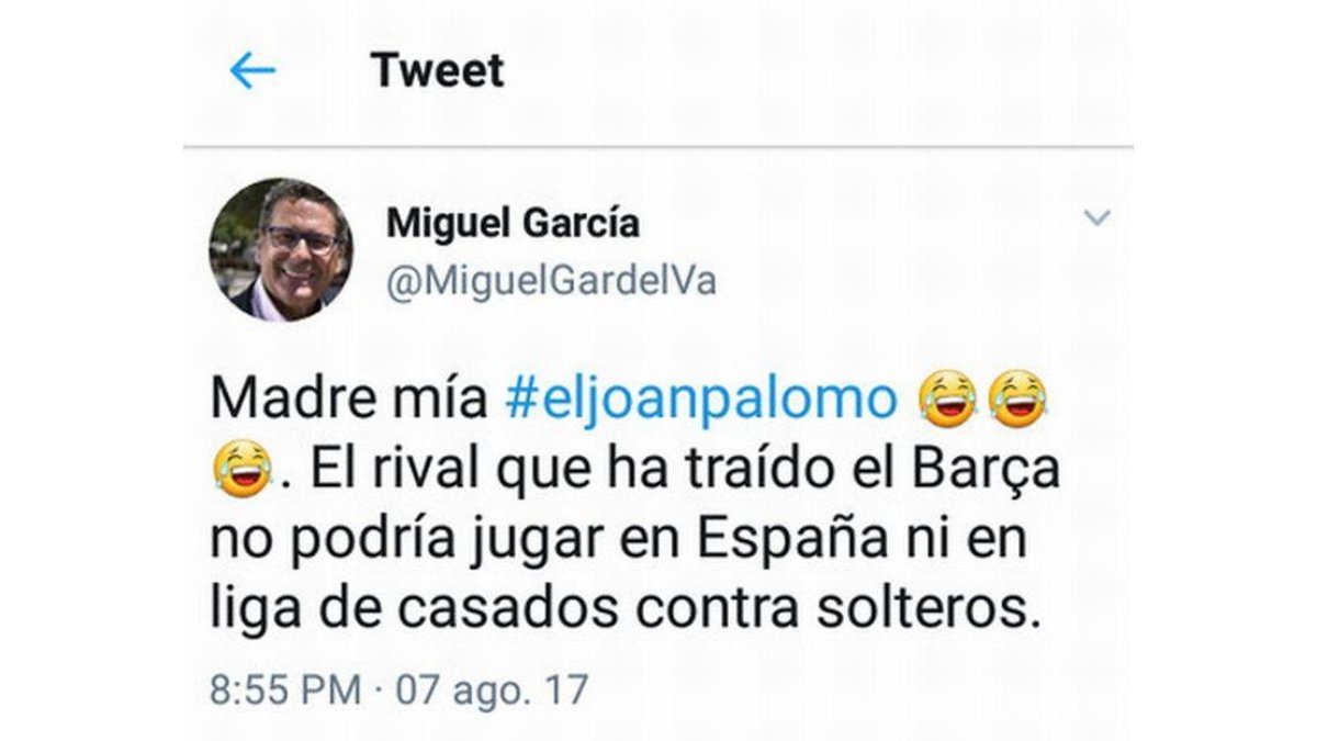 El tuit de la polémica.-EL PERIÓDICO