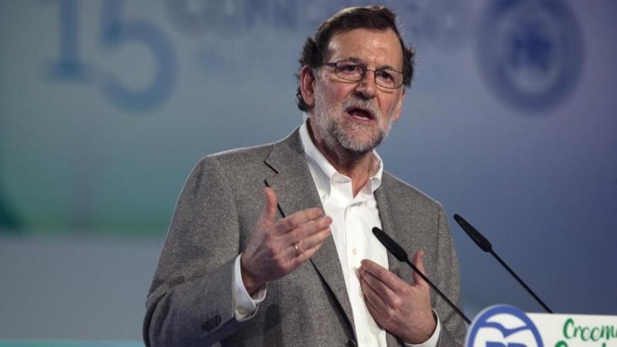 El presidente del Gobierno, Mariano Rajoy, en el acto de clausura del congreso autonómico del PP en Andalucía.-Jorge Zapata