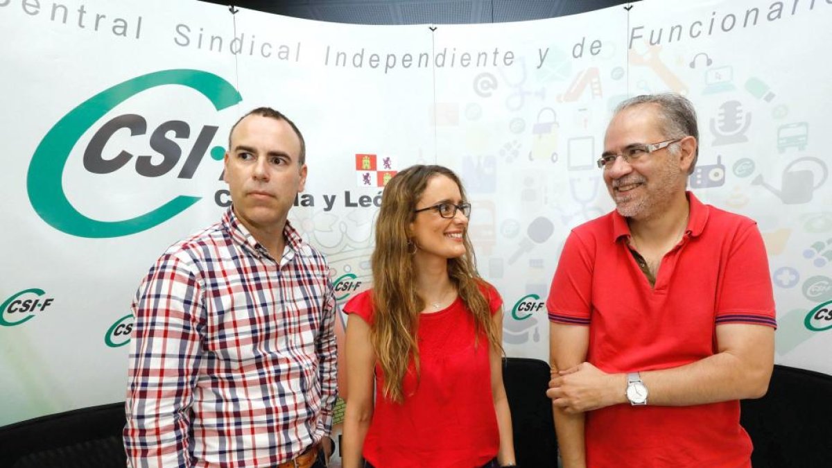 La presidenta del sector de Educación de CSIF en Castilla y León, Isabel Madruga, valora el curso escolar 2016-2017 que acaba de concluir.-ICAL