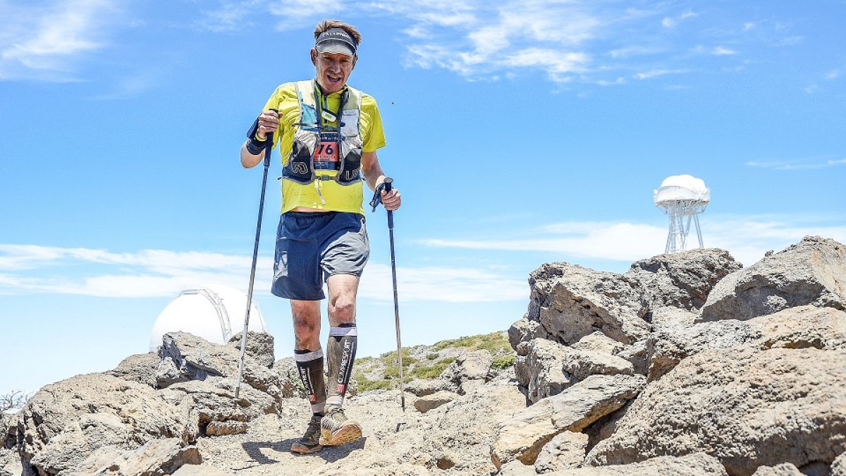 José Antonio de las Heras durante la participación en uno de sus ultratrails. E.M.