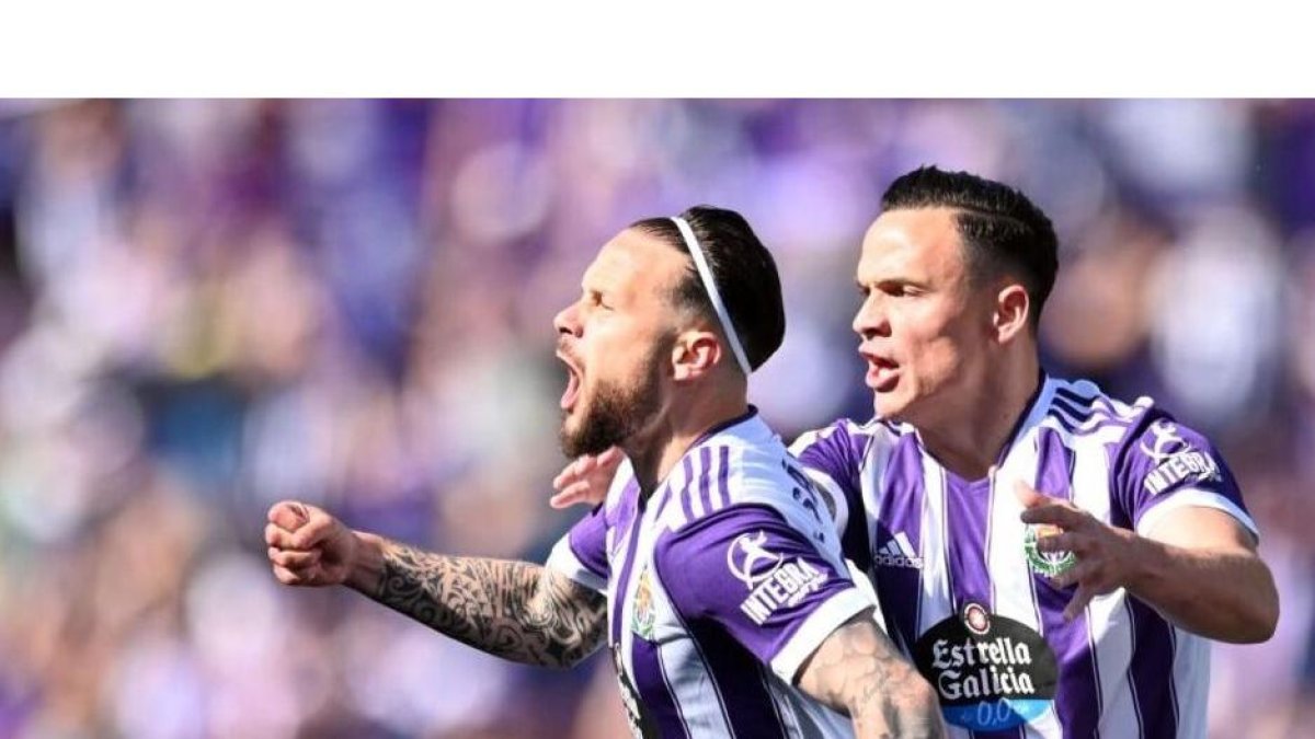 Iván Sánchez celebra el 1-0 ante la Ponferradina. / LALIGA