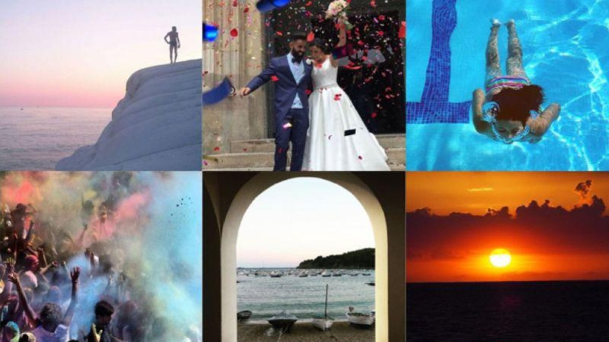 Las mejores imágenes de #EPmomentosdefelicidad del 2016 por los usuarios, de derecha a izquierda y de arriba a bajo: @elenavivesvela, @marcrecio, @osson, @dicalp, @xelar y @ernestsls.-INSTAGRAM