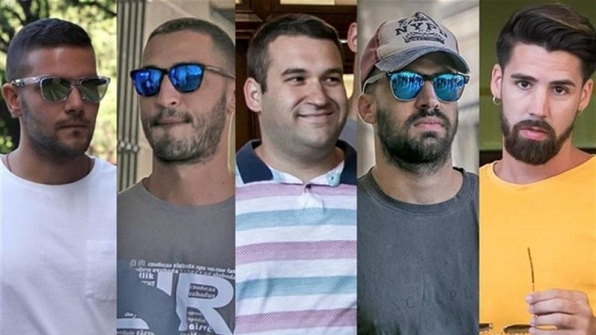 Los cinco miembros de La Manada de Pamplona condenados por el Tribunal Supremo por violación múltiple.-EUROPA PRESS