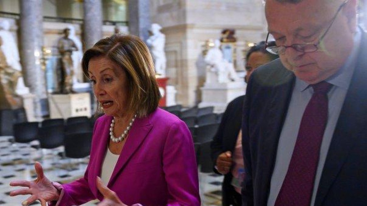 Nancy Pelosi, líder de los demócratas en la Cámara Baja de los EEUU.-AFP