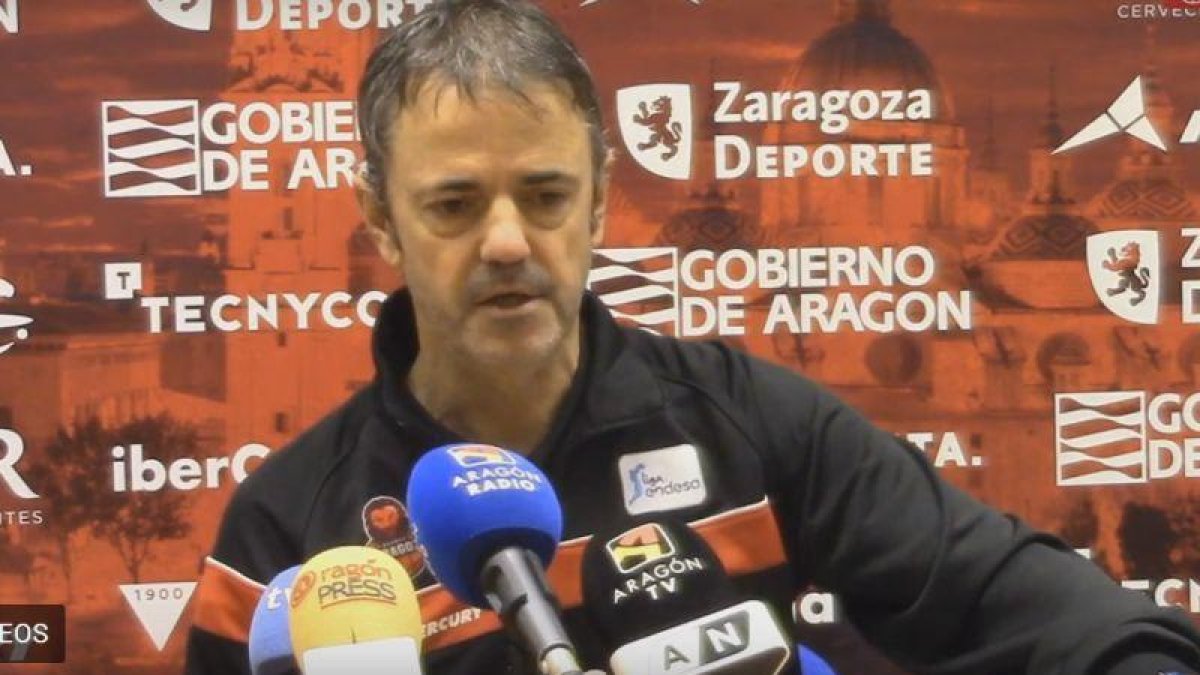 Fisac durante la rueda de prensa de hoy.-TECNYCONTA ZARAGOZA