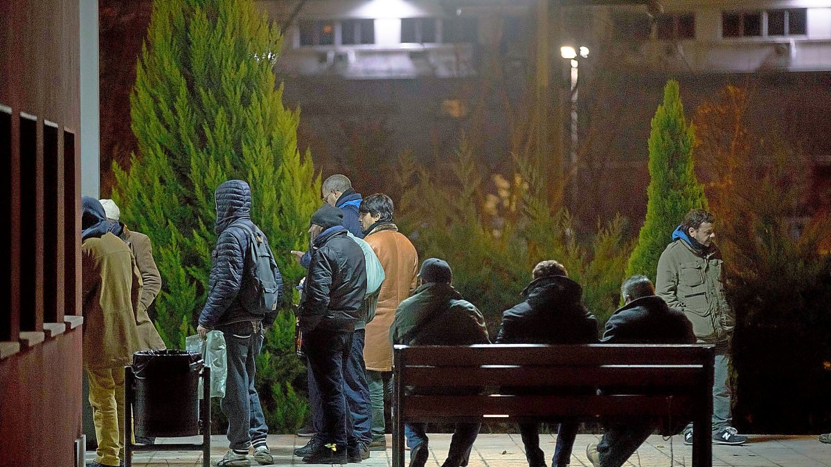 Cena de nochebuena en el comedor social durante las navidades pasadas. PHOTOGENIC.