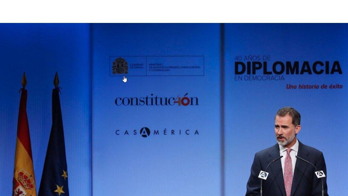 Felipe VI, hoy, en la Casa de América-