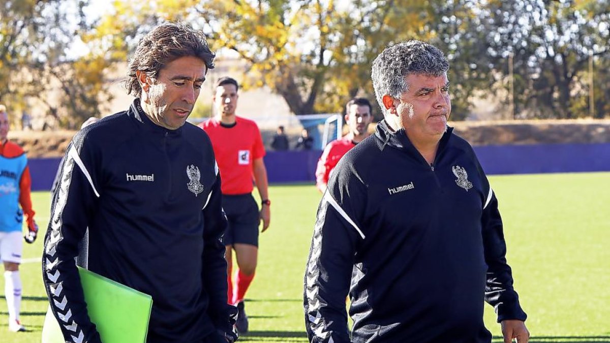 Onésimo, a la derecha, al término del Valladolid B-Toledo disputado el 28 de octubre en los Anexos.-J. M. LOSTAU