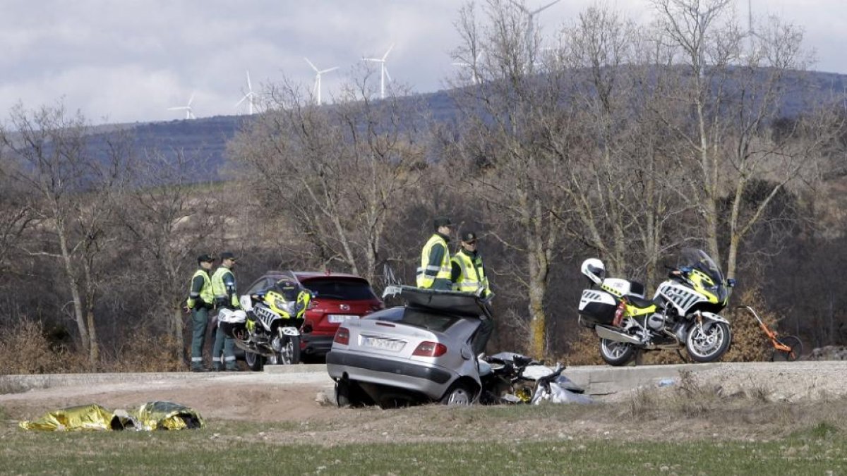 Dos fallecidos en un accidente en la N-122 cerca de Villar del Campo (Soria)-ICAL