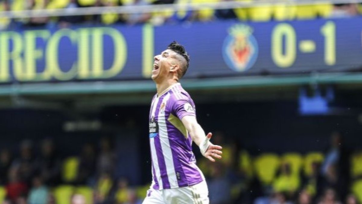 El Yamiq celebra su gol.