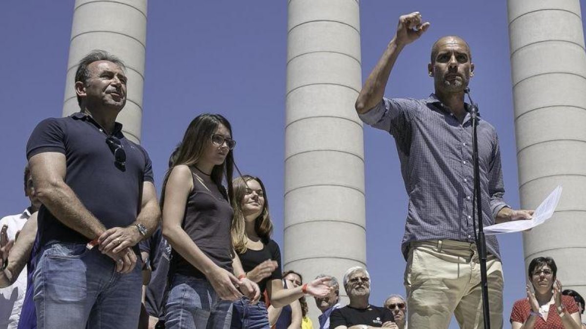 Pep Guardiola en el acto celebrado el pasado mes de junio.-JOAN CORTADELLAS