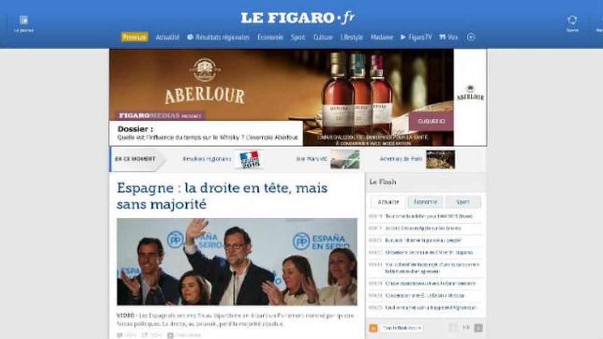 Portada de la edición digital de 'Le Figaro'.-