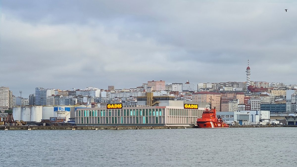 Nave de Gadis en el puerto de A Coruña. -E.M