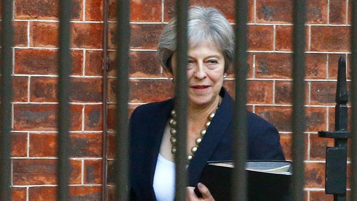 La primera ministra británica, Theresa May, este lunes en Londres-HENRY NICHOLLS (REUTERS)