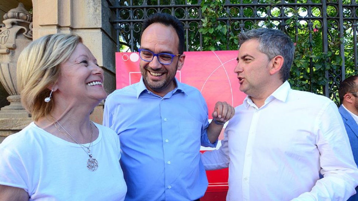 Rosa Romero, Luis Rey, Javier Antón, Antonio Hernando y María Irigoyen ayer en Soria.-ÁLVARO MARTÍNEZ