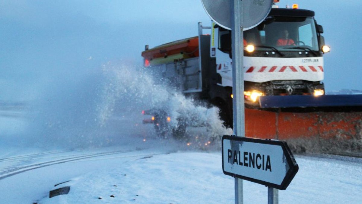 Nieve en Palencia.-ICAL