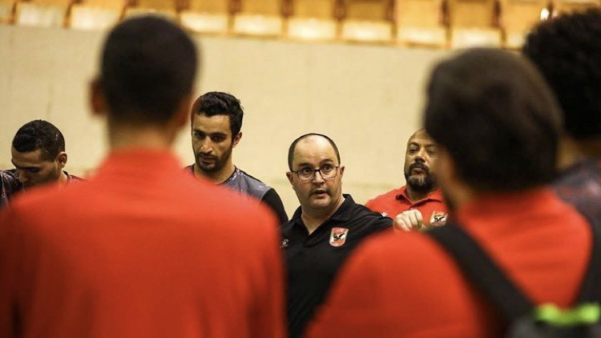 Dani Gordo en un entrenamiento con el equipo del Al-Ahly. / Al-AHLY