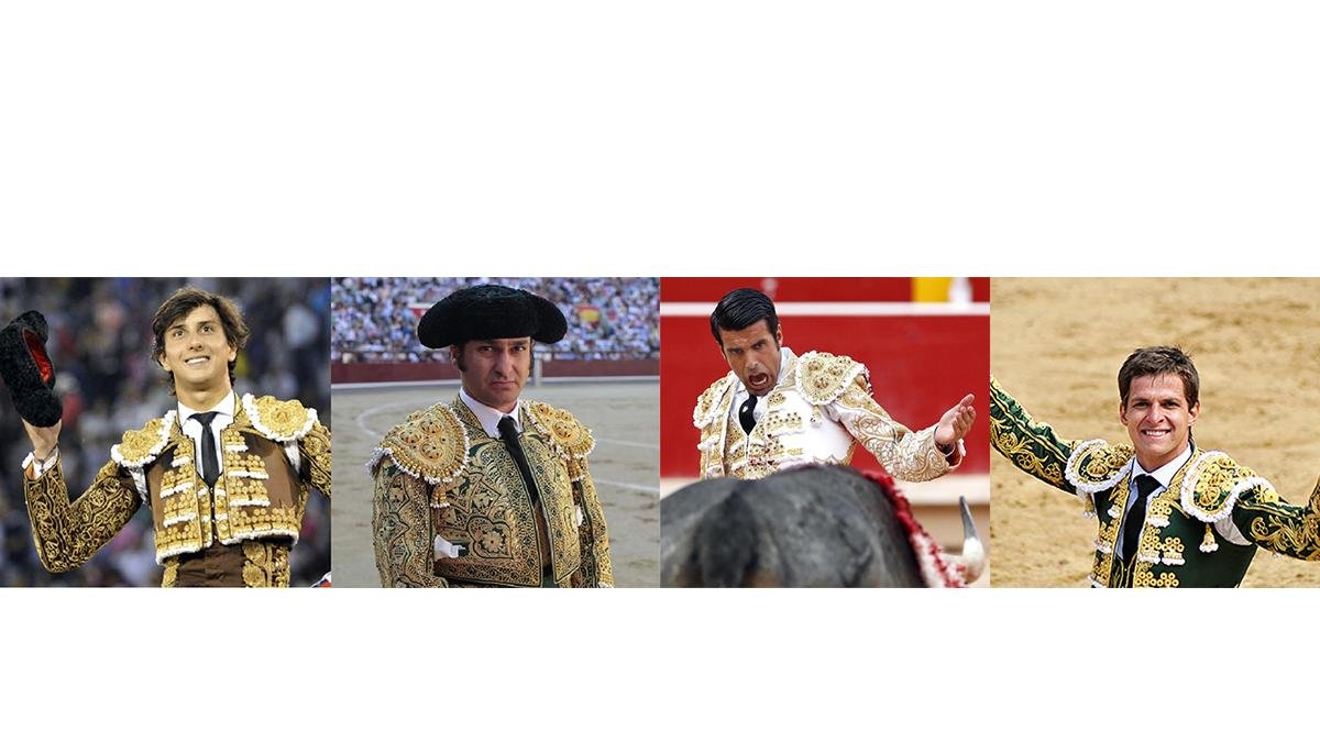 Roca Rey, Morante de la Puebla, Emilio de Justo y El Juli. E.M.