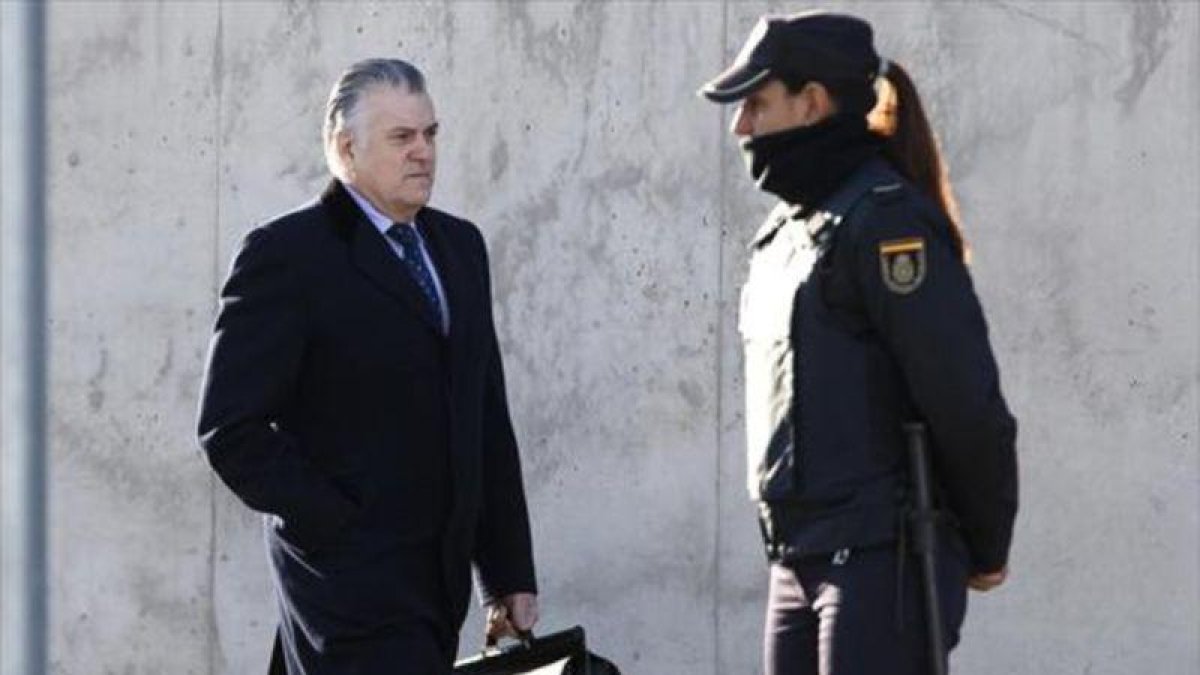 Luis Bárcenas, en la Audiencia Nacional.-JUAN MANUEL PRATS