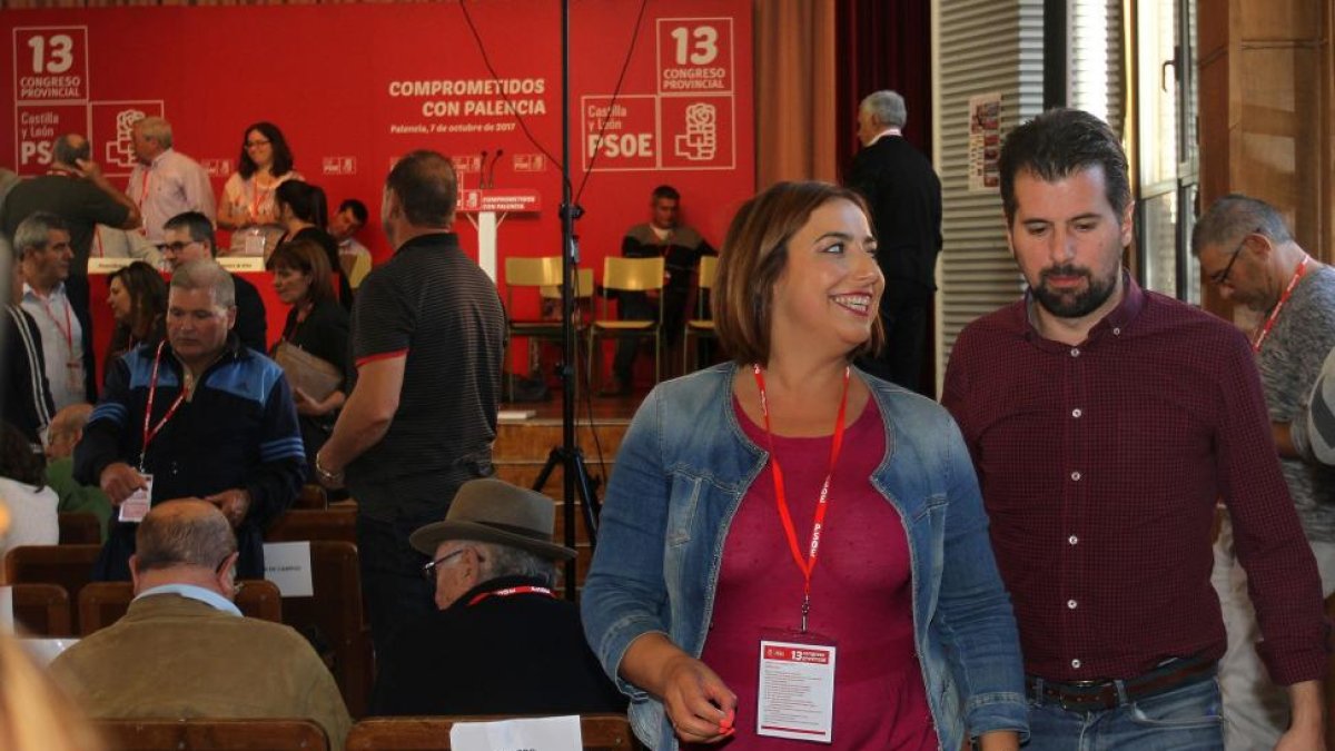 Miriam Andrés y Luis Tudanca durante el Congreso.-ICAL
