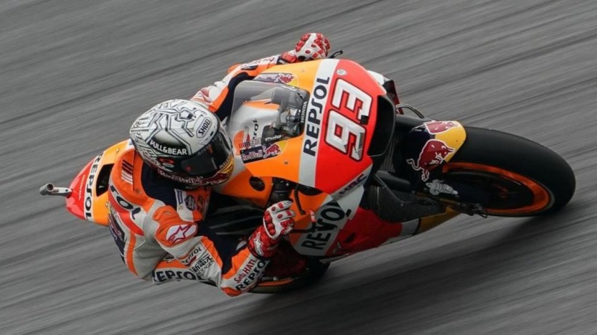 Marc Márquez (Honda), lider de MotoGP, ha demostrado hoy, en Austria, que es el rival a batir.-ALEJANDRO CERESUELA
