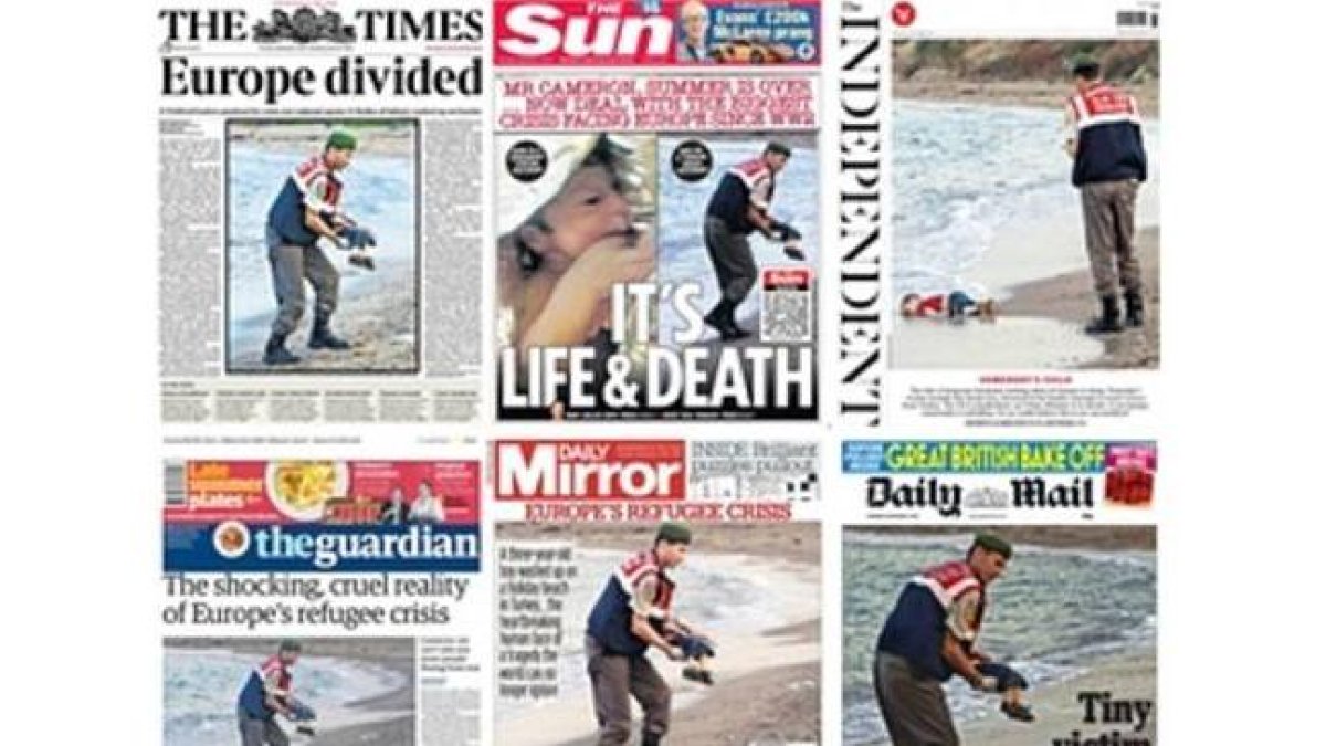 Algunas de las portadas de la prensa británica, críticas con la UE.-