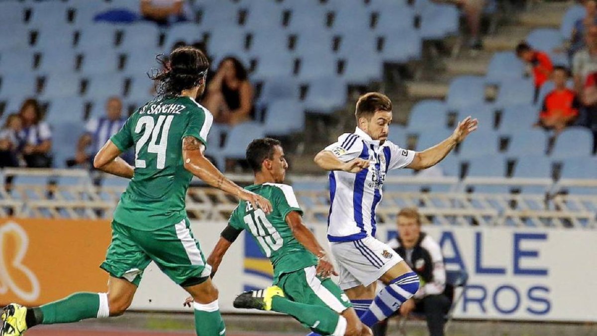 'Litry', en el partido contra el Panathinaikos de la pretemporada.-N. de Gipuzkoa.