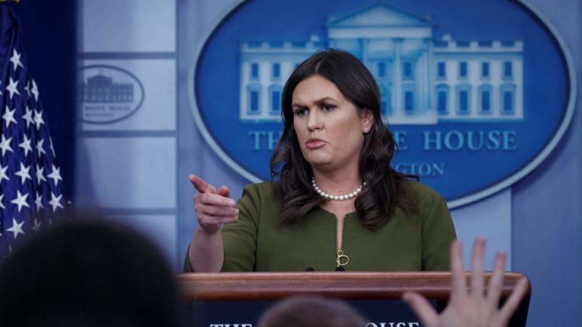 Sarah Huckabee Sanders, secretaria de prensa de la Casa Blanca-EFE