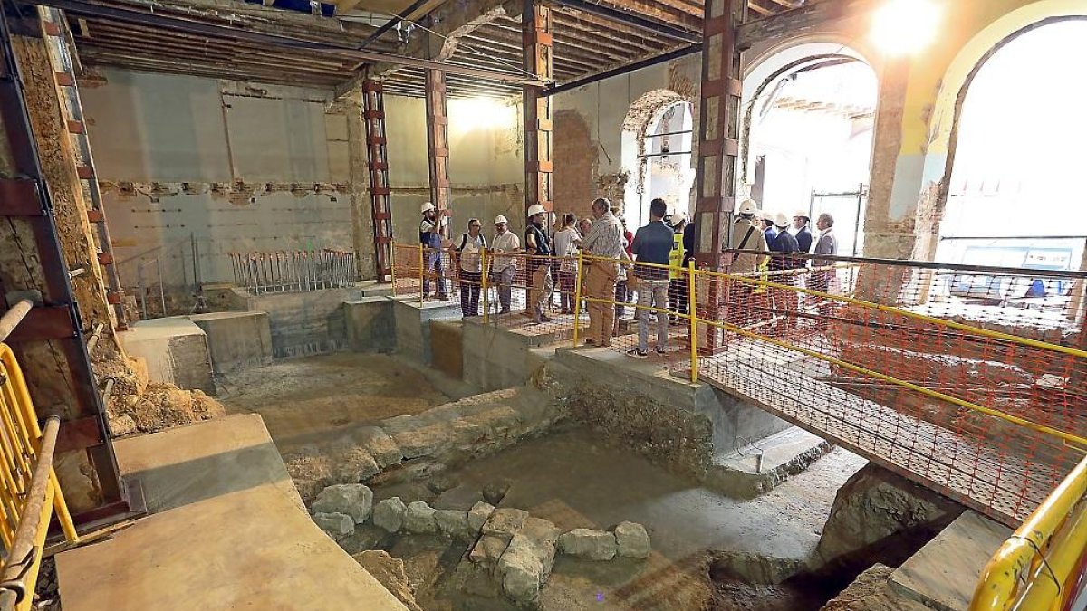 Restos encontrados de la antigua mezquita de Valladolid.-ICAL