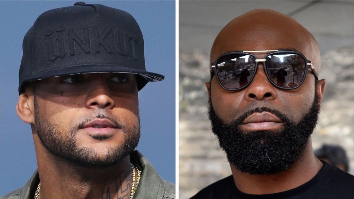 Booba (izquierda) y Kaaris-AFP