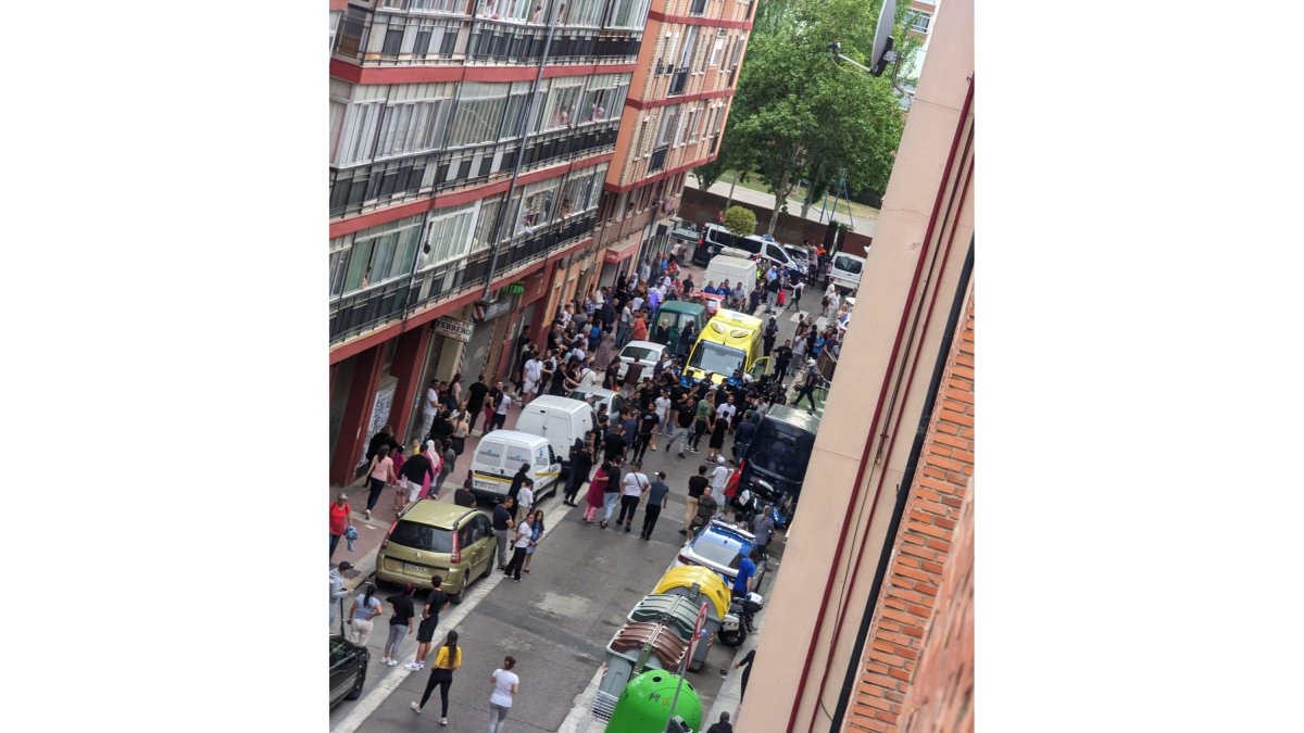 Atropello mortal en la calle Águila de Valladolid. E. M.
