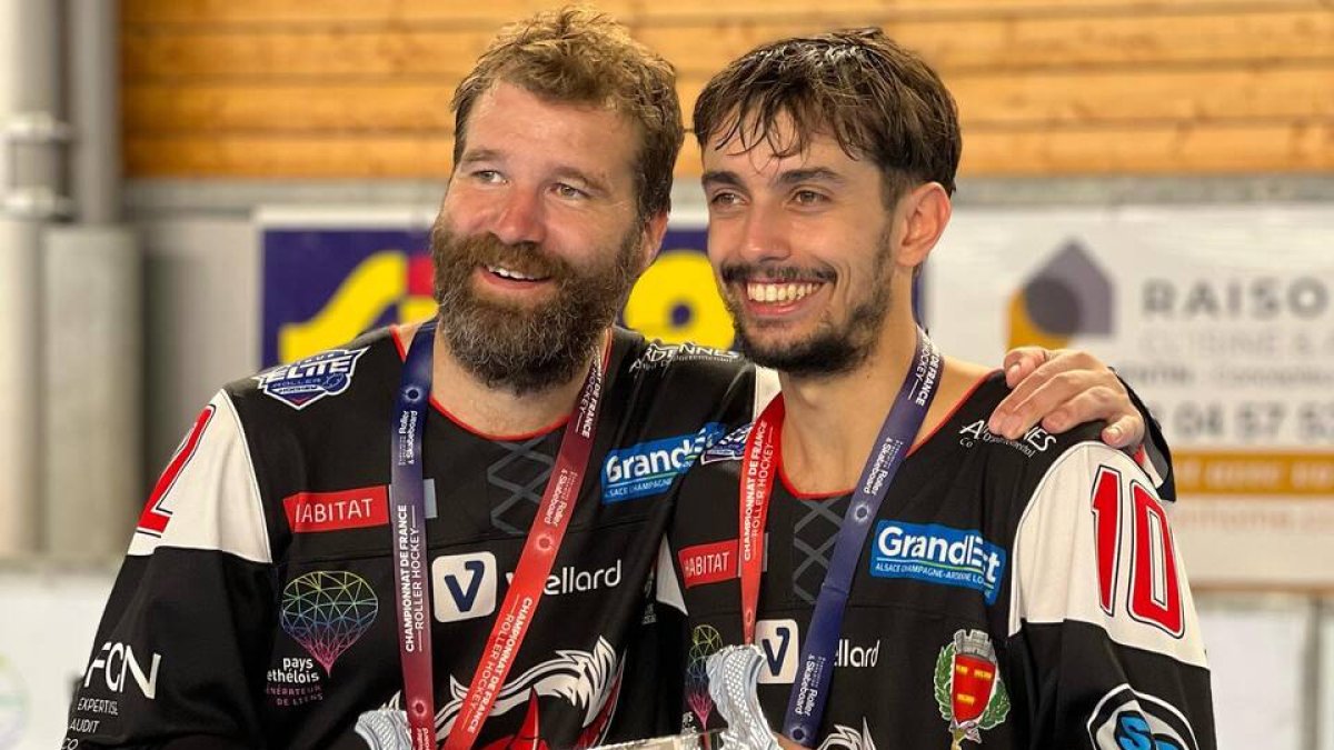 Dani Díez y Patrik Sebek con el Rethel. / E. M.
