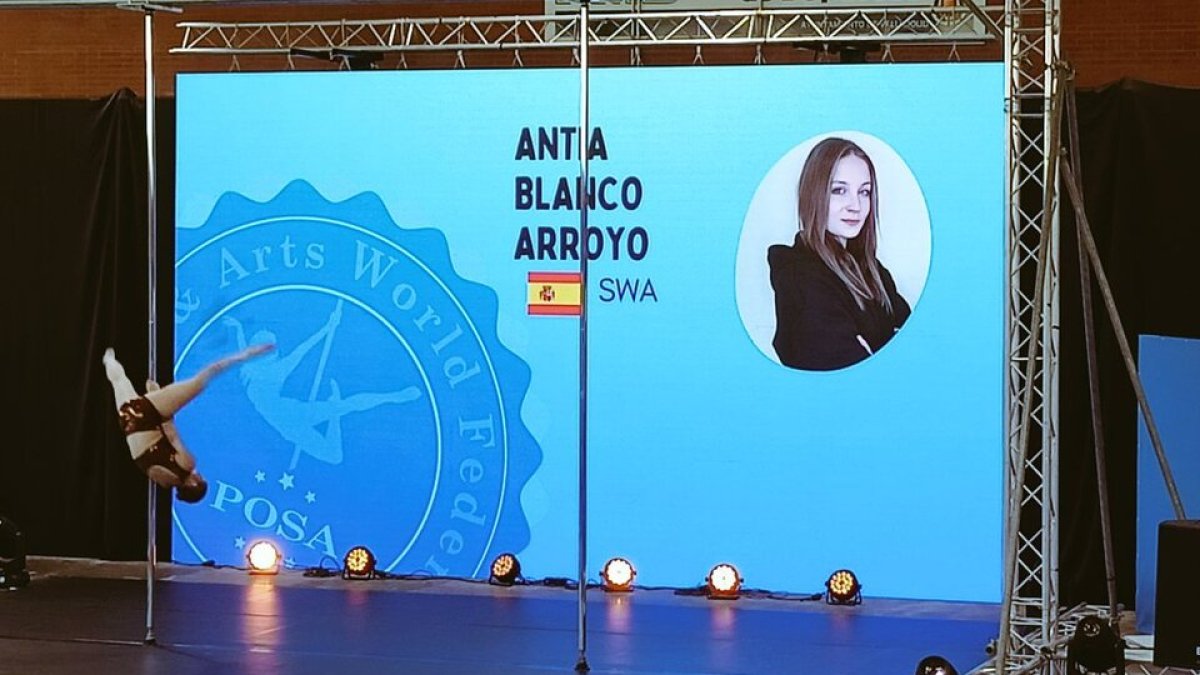 Antía Blanco durante el ejercicio. / Korngan