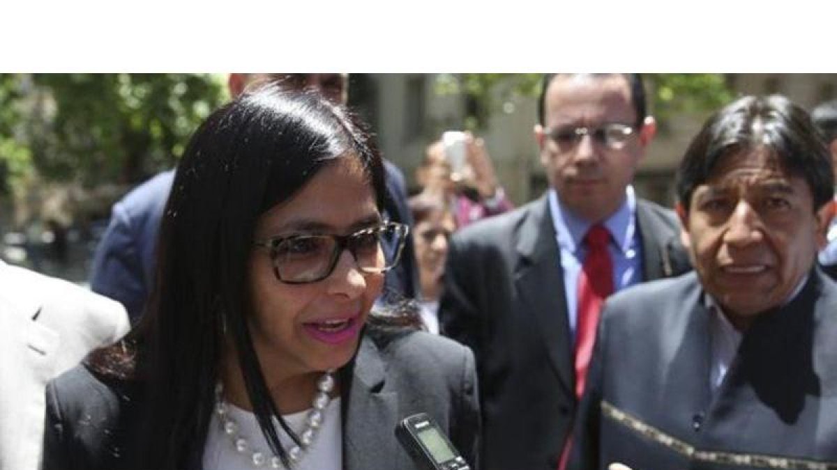 La ministra de Exteriores de Venezuela, Delcy Rodríguez, en Buenos Aires.-EFE / DAVID FERNÁNDEZ