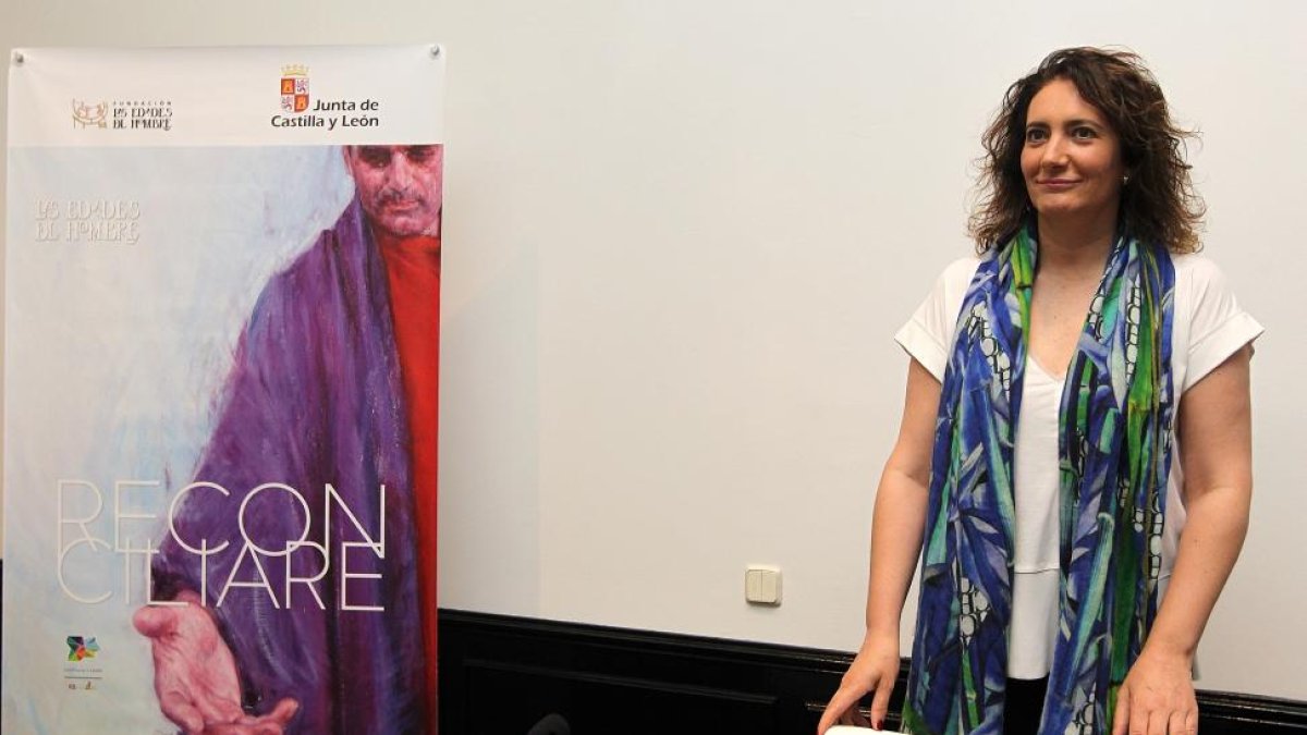 La consejera de Cultura y Turismo de la Junta, María Josefa García Cirac, presenta en Madrid la exposición de las Edades del Hombre, 'Reconciliare' que acoge la localidad de Cuéllar (Segovia).-ICAL