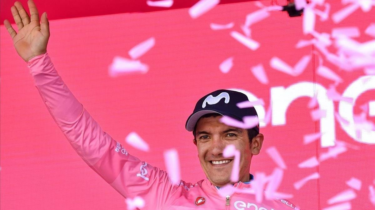 Richard Carapaz, líder del Giro.-EFE