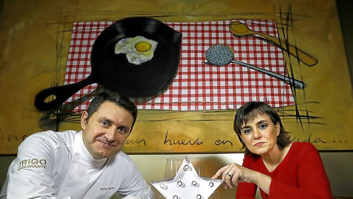 Víctor Martín y Noemí Martínez, del Restaurante Trigo, en una imagen de archivo.- TRIGO