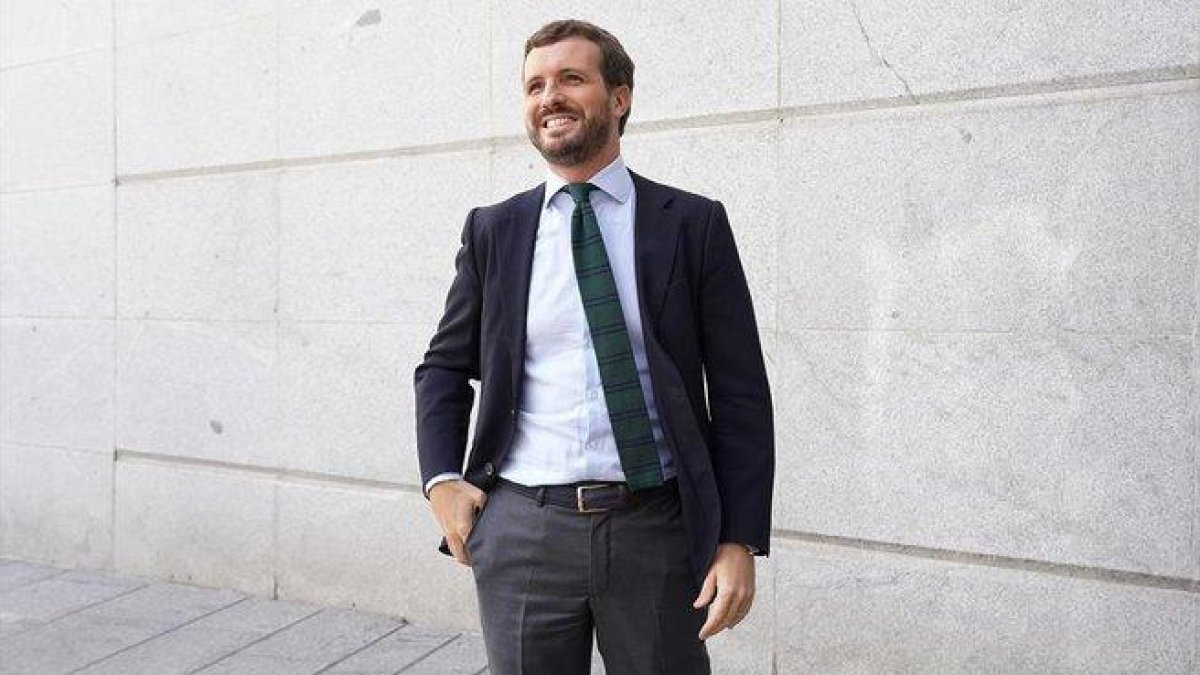 Pablo Casado, el pasado día 12, a su llegada al Congreso.-JOSÉ LUIS ROCA