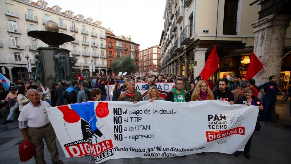 Marcha por la Dignidad en Valladolid-Ical