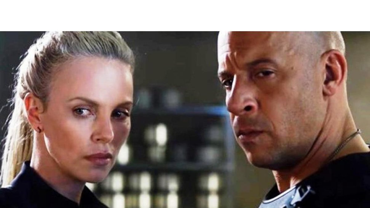 Charlize Theron y Vin Diesel, en una escena de 'Fast & Furious 8'.-