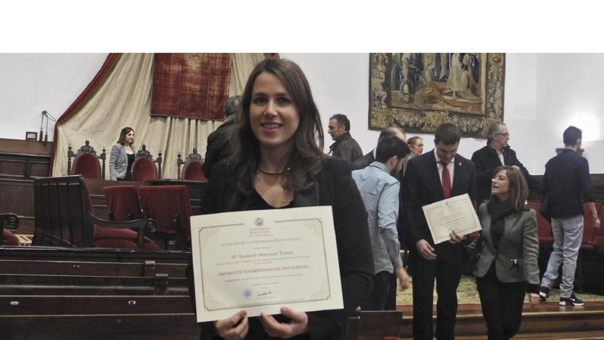 Nazareth Martinón en las instalaciones de la Universidad de Salamanca-EL MUNDO
