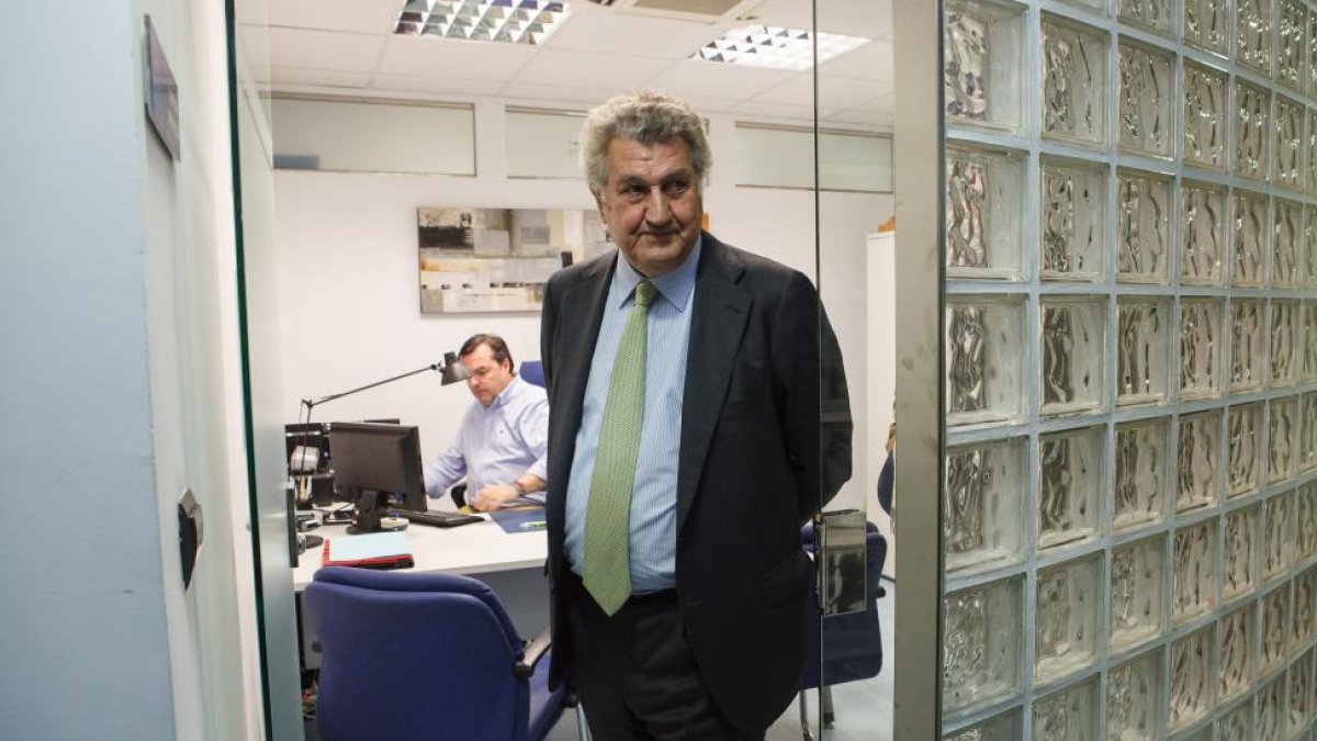 El presidente del Congreso y cabeza de lista por Soria a la cámara baja, Jesús Posada, al finalizar la jornada electoral-ICAL