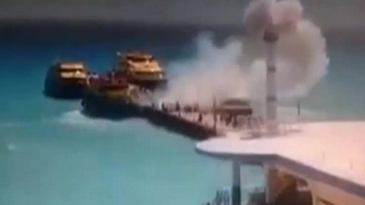 El ferry cubría la ruta Cozumel-Playa del Carmen, por lo que no se descarta que haya turistas.-ATLAS