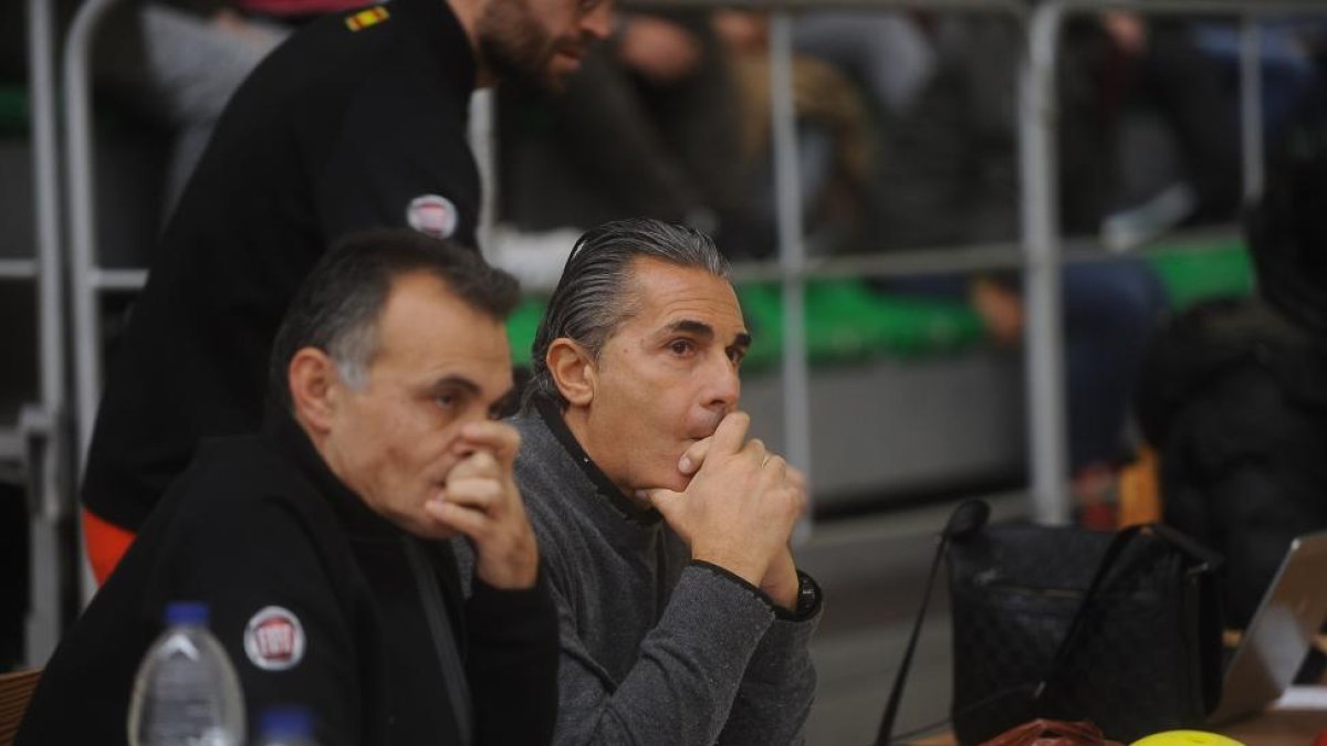 Sergio Scariolo, testigo de excepción en la presentación.-MARIANO GONZÁLEZ EGEA