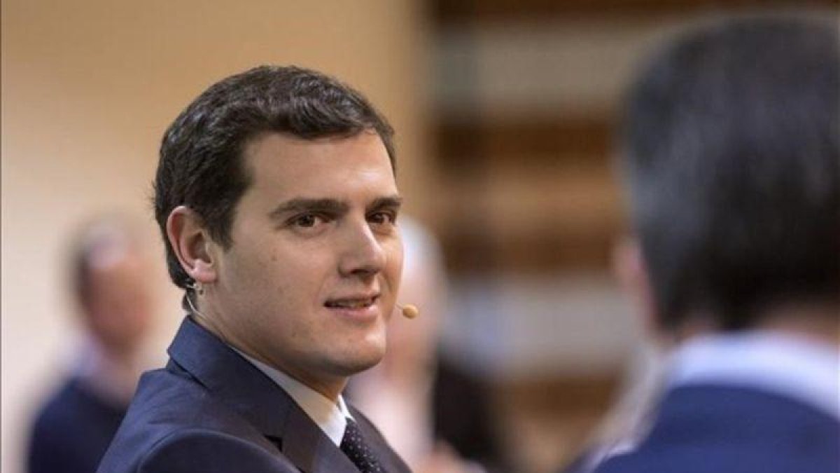 El presidente de Ciudadanos, Albert Rivera, este viernes en Valladolid.-R Garcia