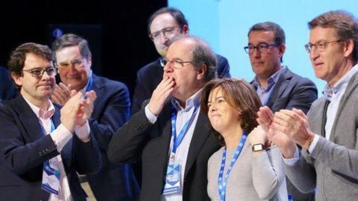 Juan Vicente Herrera, tras su discurso ante el congreso autonómico del Partido Popular de Castilla y León.-ICAL
