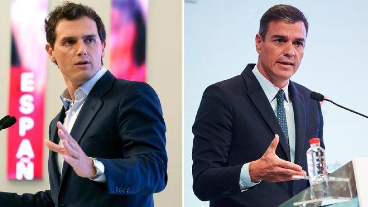 Albert Rivera y Pedro Sánchez.-/ DAVID CASTRO / JUAN MANUEL SERRANO (EUROPA PRESS)